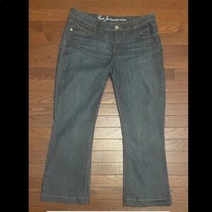Guess Belmont Flare Womens 32 Stretch Denim Jeans Dark Wash Blue